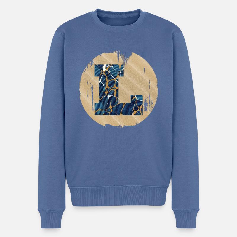 e 16 l - Männer Premium Bio Pullover - Taubenblau