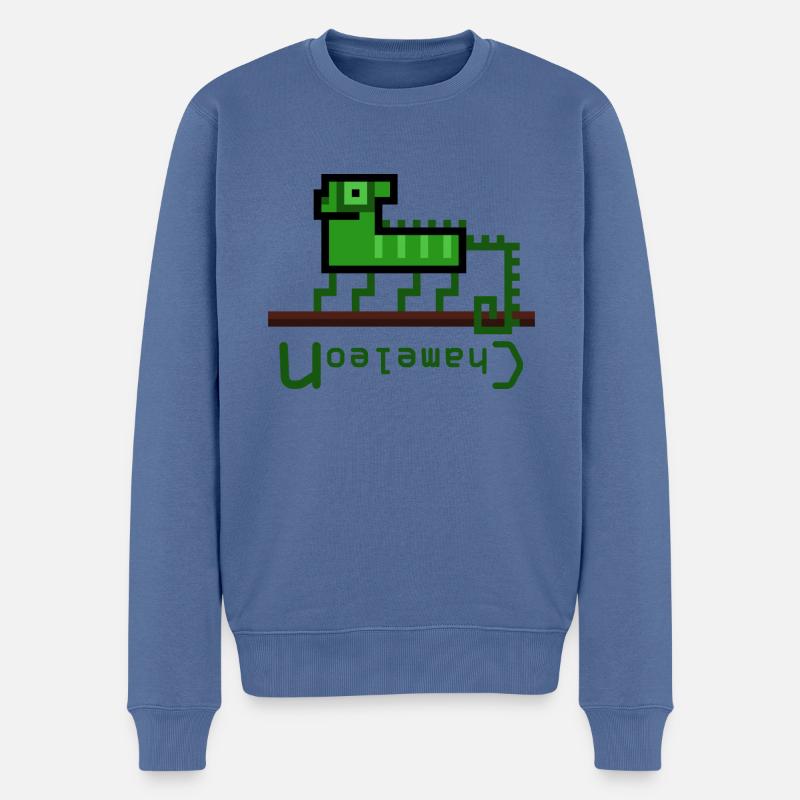 Logo caméléon - Pull Premium bio Homme - bleu pigeon