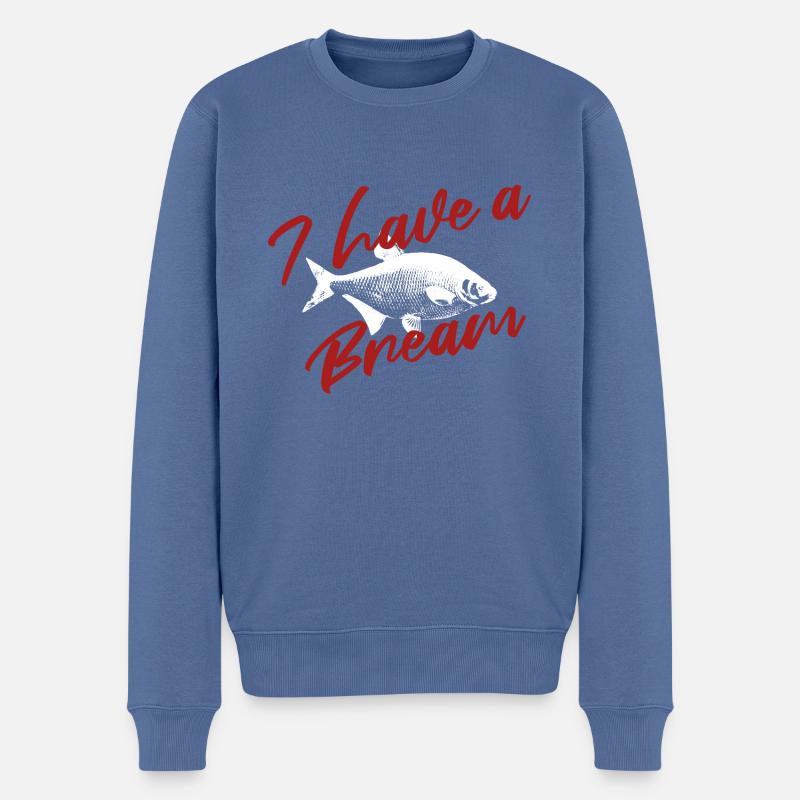 Brasse Brachse Blei I have a dream - Männer Premium Bio Pullover - Taubenblau
