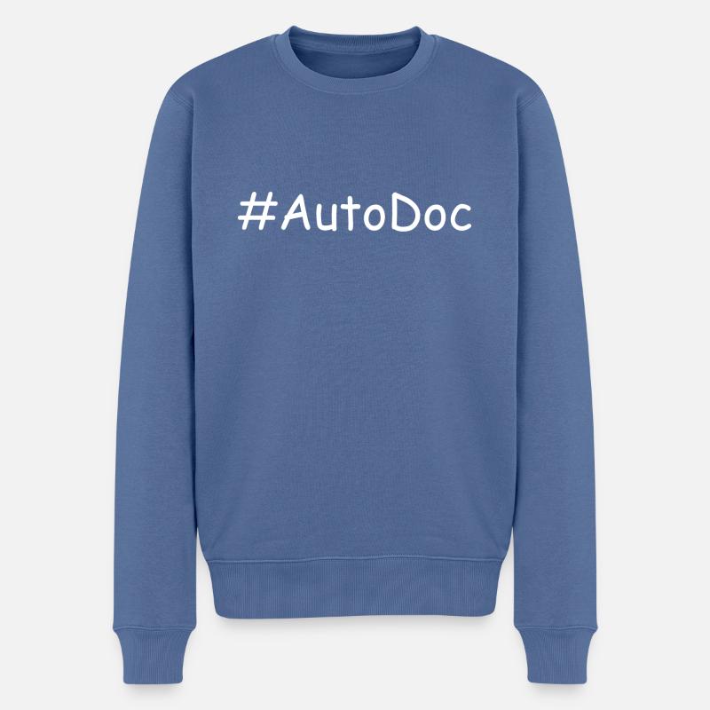 Mécanicien autodoteur hashtag - Pull Premium bio Homme - bleu pigeon