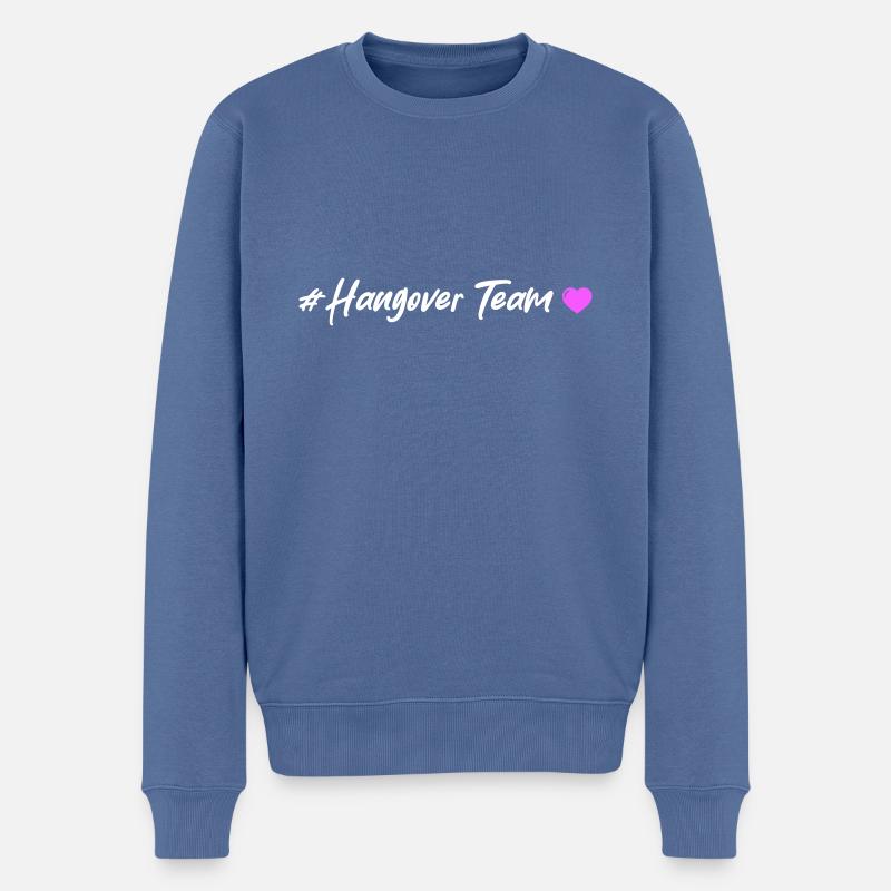 Gueule de bois Cœur d’équipe - Pull Premium bio Homme - bleu pigeon