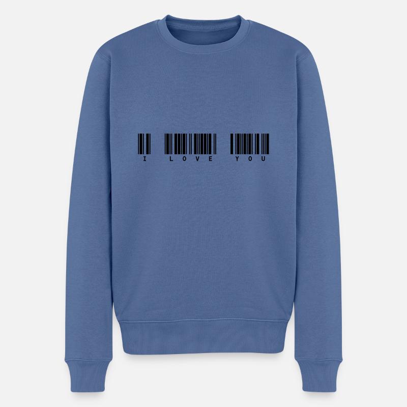 code - Men's Premium Organic Jumper - stone blue