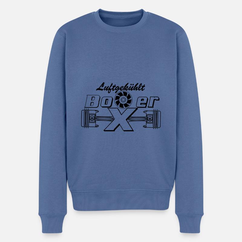 Boxermotor, Boxer, Motor, Luftgekühlt (25) - Männer Premium Bio Pullover - Taubenblau