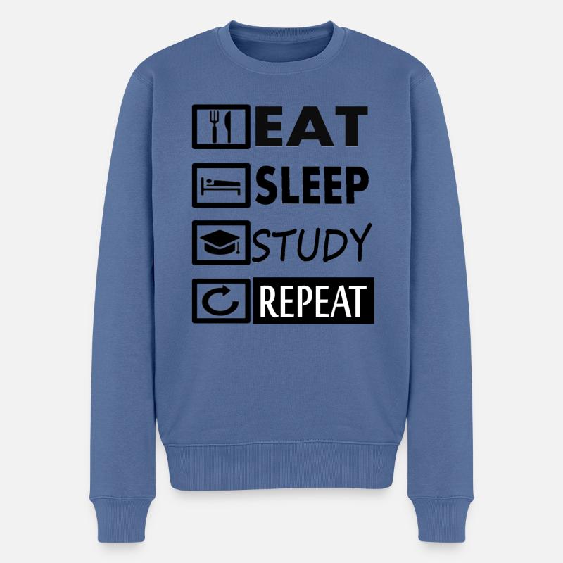 Study Student Student Gift Idea - Men's Premium Organic Jumper - stone blue
