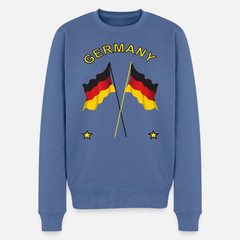 Deutschland Deutscher Deutsche Flagge Geschenkidee - Männer Premium Bio Pullover - Taubenblau
