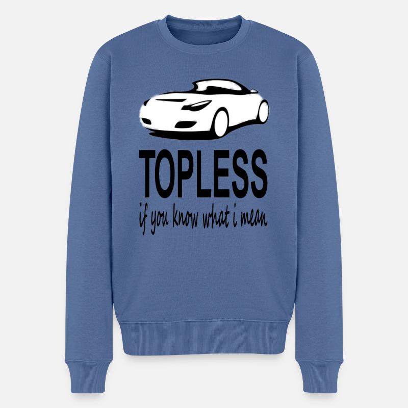 Cabrio fahren Cabriolet cooler Spruch Cabriofahrer - Männer Premium Bio Pullover - Taubenblau