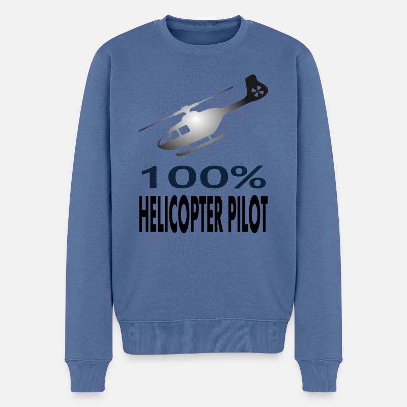 Hélicoptères pilotes hélicoptères volent idée cadeau - Pull Premium bio Homme - bleu pigeon