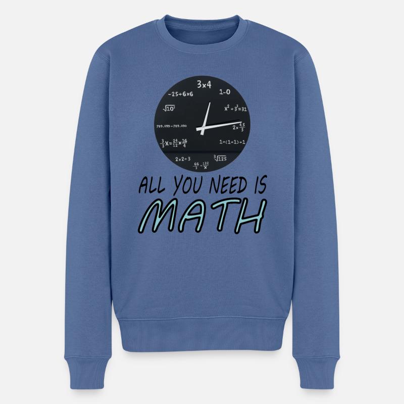 Mathe studieren Mathe-Student Mathstudium Geschenk - Männer Premium Bio Pullover - Taubenblau