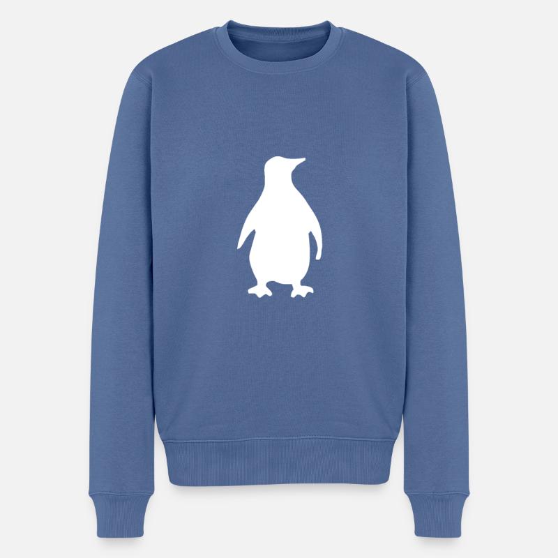 Cadeau animal doux mignon pingouin - Pull Premium bio Homme - bleu pigeon