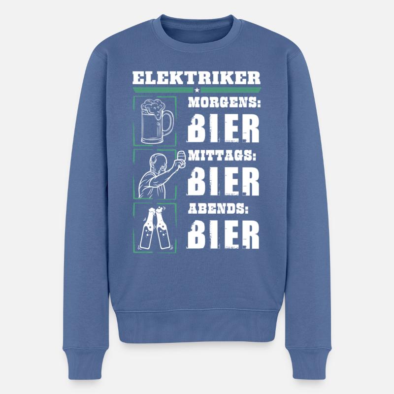 Mon quotidien d’électricien - Pull Premium bio Homme - bleu pigeon