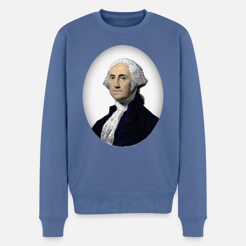 George Washington - Pull Premium bio Homme - bleu pigeon