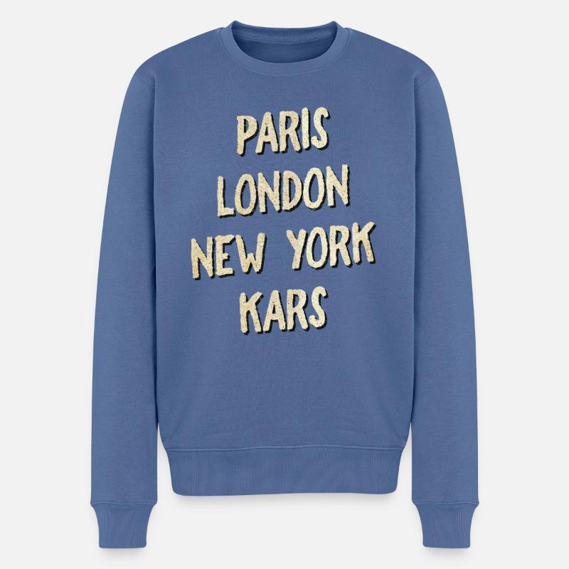 Kars - Pull Premium bio Homme - bleu pigeon