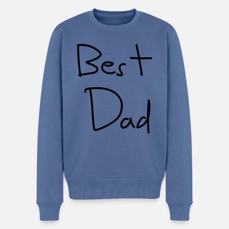 Best Dad - Männer Premium Bio Pullover - Taubenblau