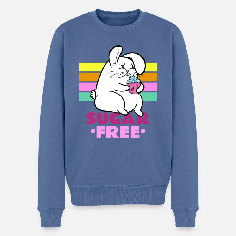 Sugar free - Pull Premium bio Homme - bleu pigeon