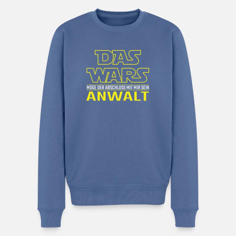 Das Wars Abschluss Anwalt Ausbildung Geschenkidee - Männer Premium Bio Pullover - Taubenblau