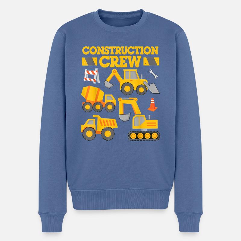 Construction Crew Arbeiter Bagger Ausrüstung Geschenk - Männer Premium Bio Pullover - Taubenblau