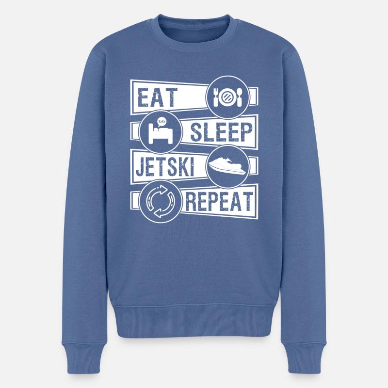Jetski - Pull Premium bio Homme - bleu pigeon