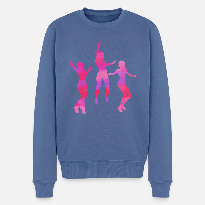Danse,Gymnastique,Figures,Danse,Sports,Mouvement - Pull Premium bio Homme - bleu pigeon