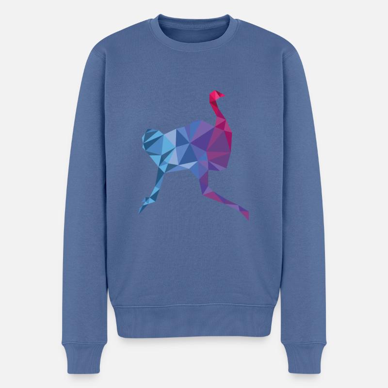 Autruche - Pull Premium bio Homme - bleu pigeon