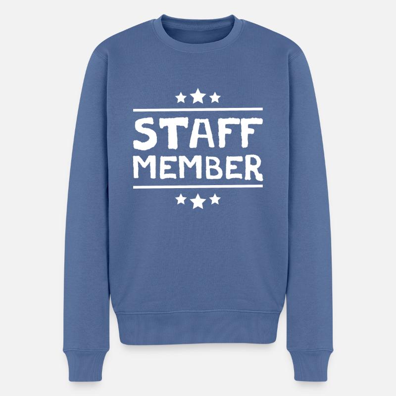Staff Mitglied - Männer Premium Bio Pullover - Taubenblau