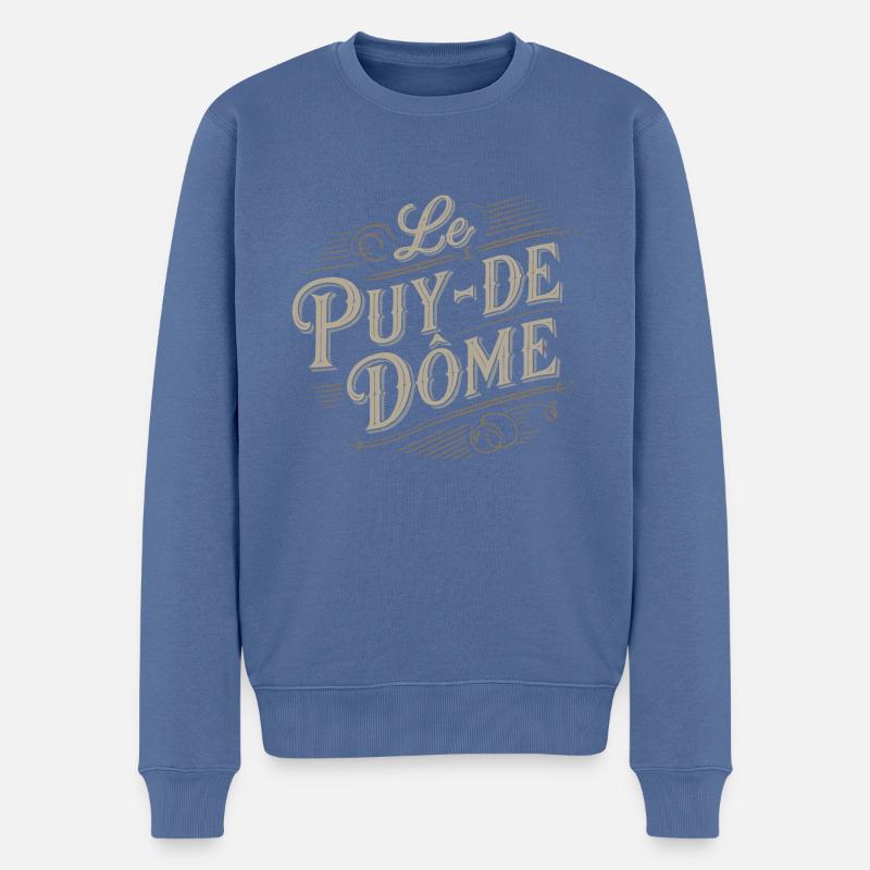 Le Puy-de-Dôme - Pull Premium bio Homme - bleu pigeon