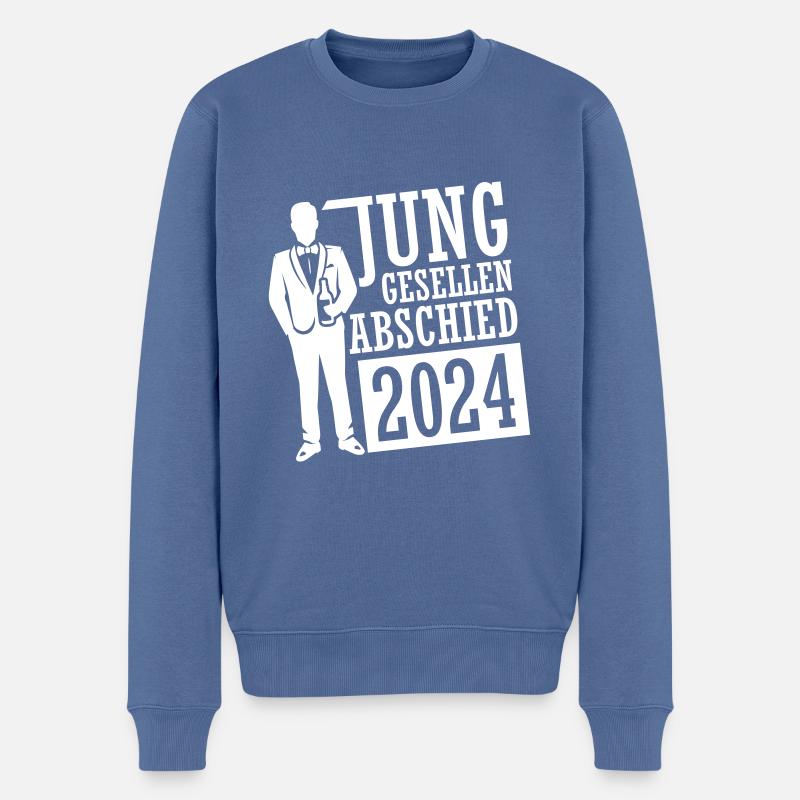 Junggesellenabschied 2024 - Männer Premium Bio Pullover - Taubenblau
