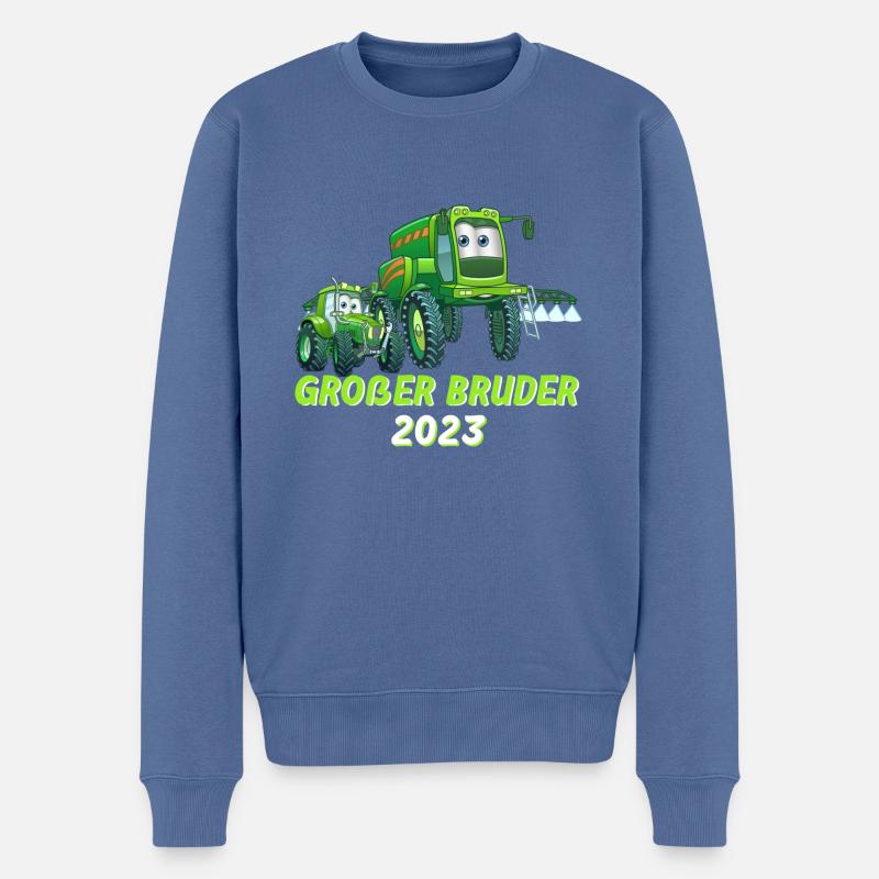 Großer Bruder 2023 - Männer Premium Bio Pullover - Taubenblau
