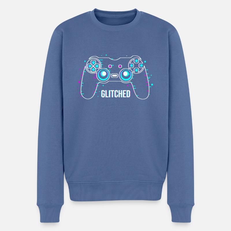 Gaming Controller - Männer Premium Bio Pullover - Taubenblau