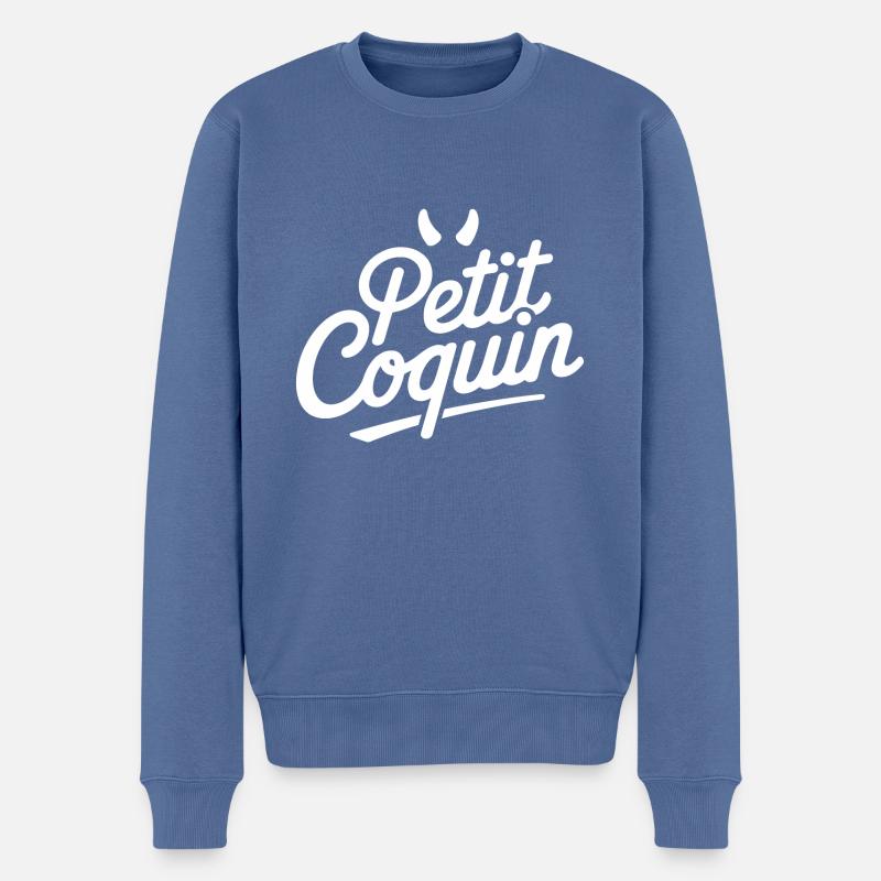 Petit coquin - Pull Premium bio Homme - bleu pigeon