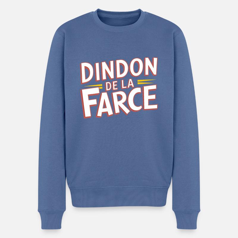 Dindon de la farce - Pull Premium bio Homme - bleu pigeon