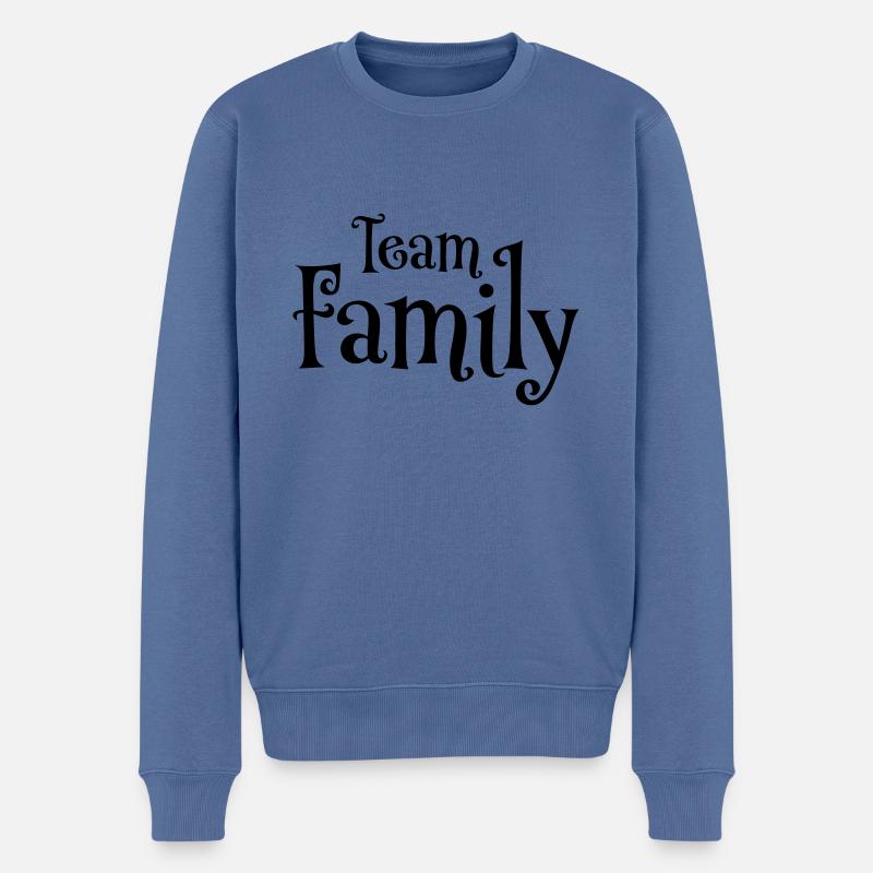 Famille de l’équipe - Pull Premium bio Homme - bleu pigeon