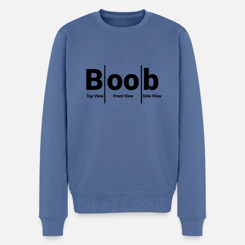 Boob - Männer Premium Bio Pullover - Taubenblau