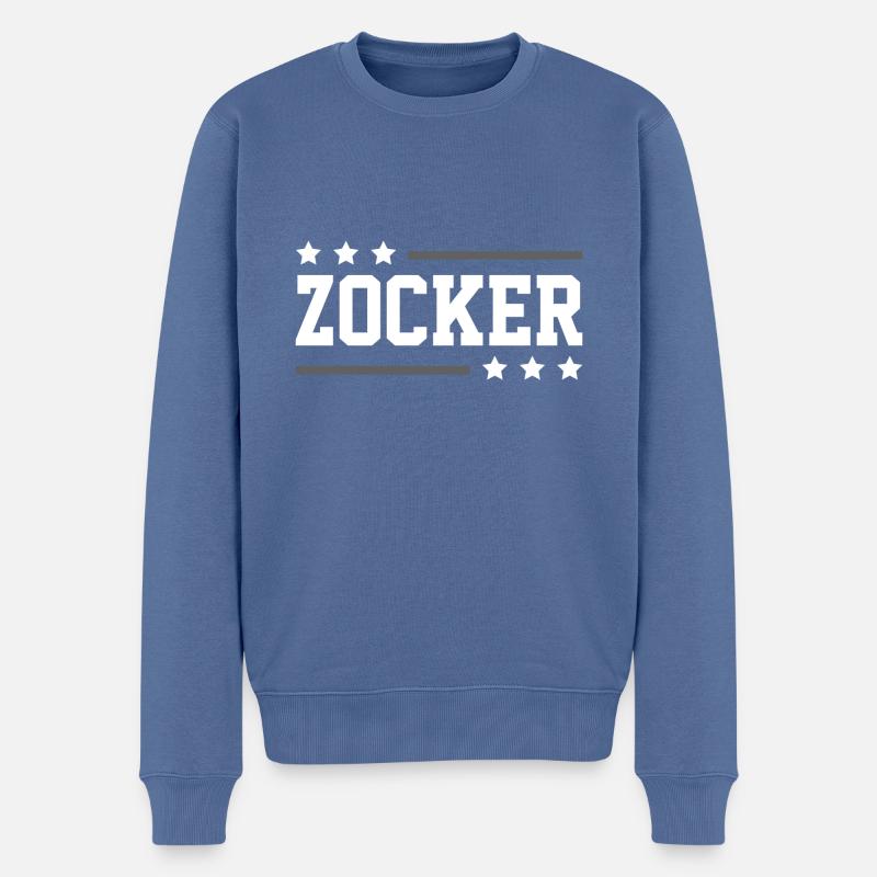 Zocker Gamer - Männer Premium Bio Pullover - Taubenblau