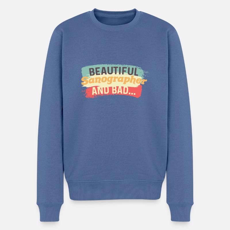 Schöne Sonograph Ultraschalltechniker Geschenk - Männer Premium Bio Pullover - Taubenblau