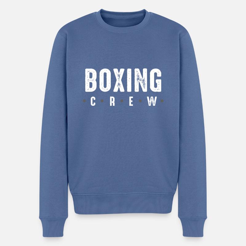 Boxing Crew - Männer Premium Bio Pullover - Taubenblau