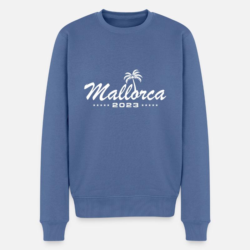 Mallorca 2023 - Männer Premium Bio Pullover - Taubenblau