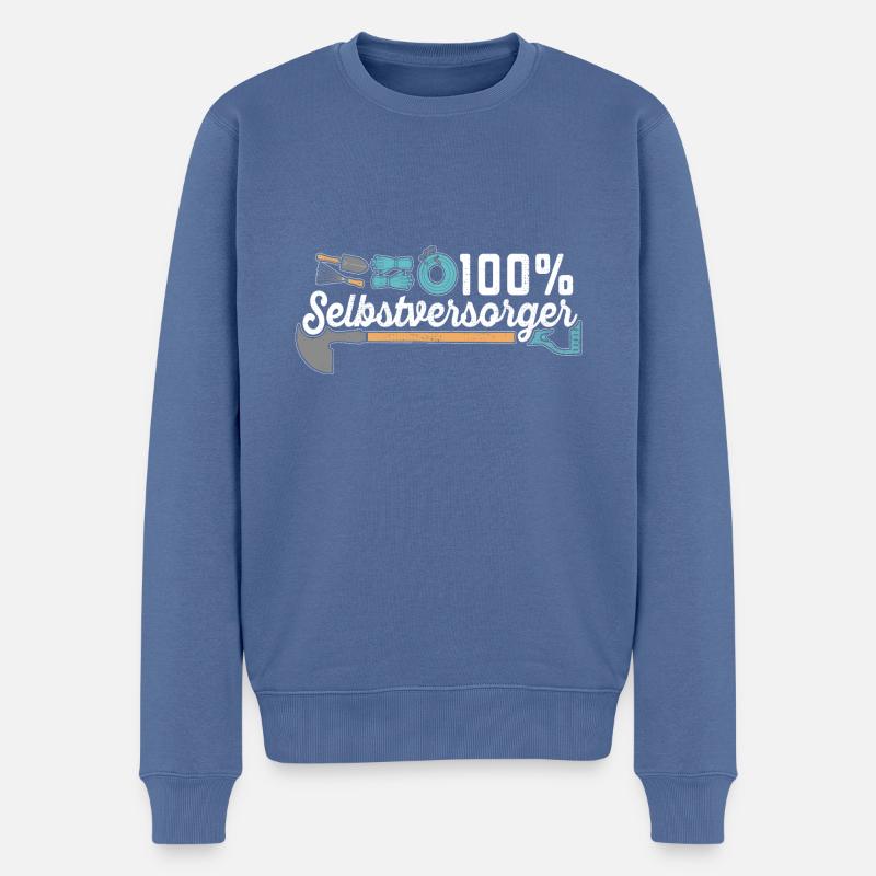 Kleingarten anfänger 100 % Selbstversorger - Männer Premium Bio Pullover - Taubenblau