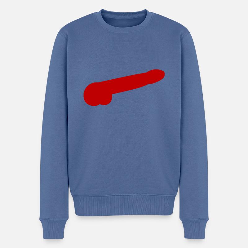Silhouette de pénis - Pull Premium bio Homme - bleu pigeon