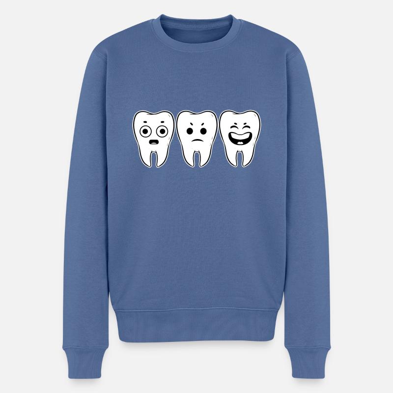drôle de dentiste cadeau de dentiste - Pull Premium bio Homme - bleu pigeon