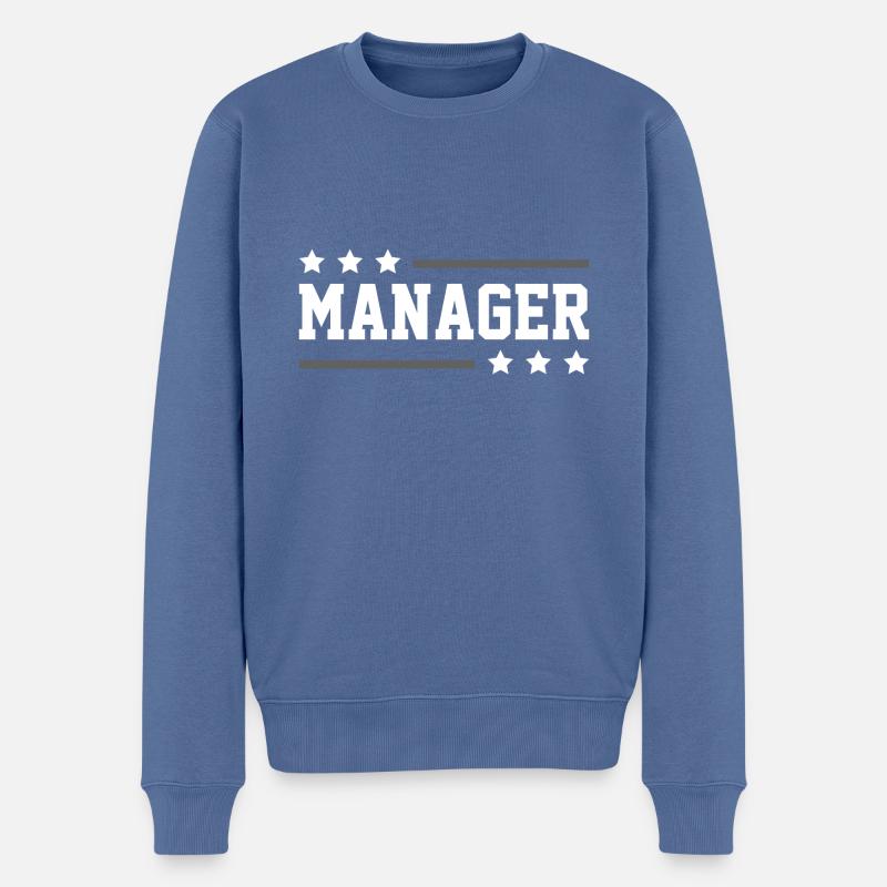 Manager Beruf - Männer Premium Bio Pullover - Taubenblau