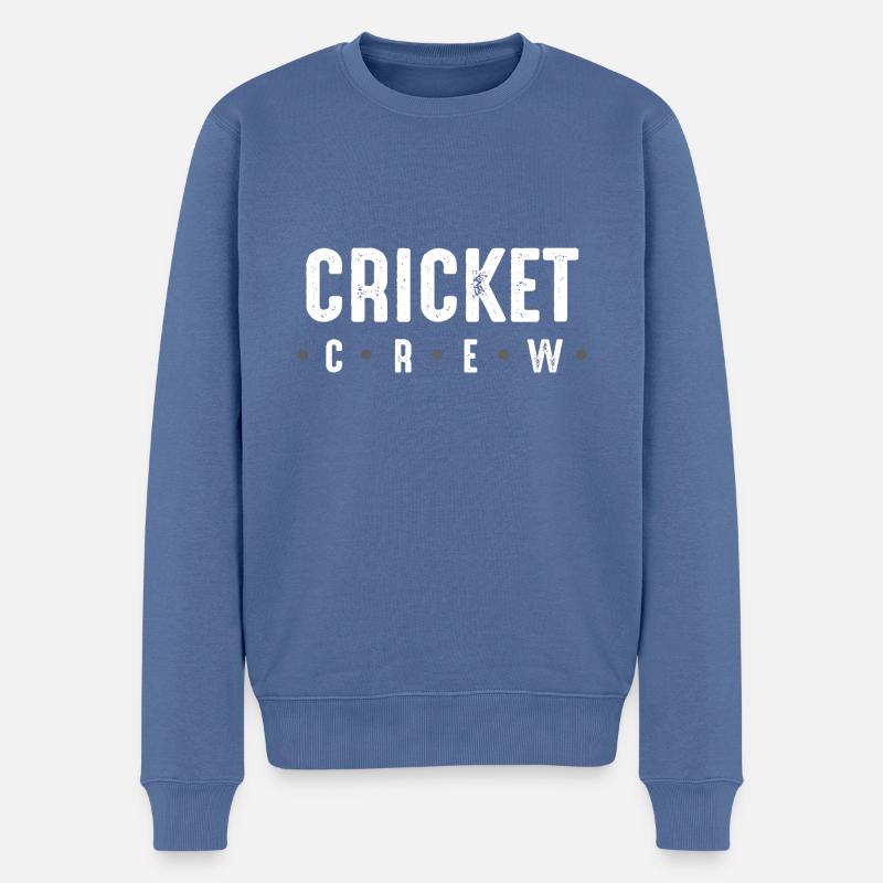 Cricket Crew - Männer Premium Bio Pullover - Taubenblau