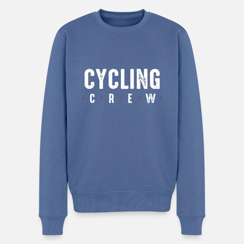 Cycling Crew - Männer Premium Bio Pullover - Taubenblau