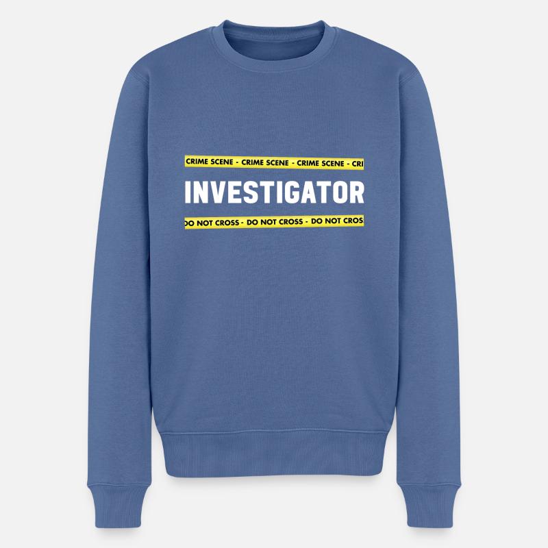 Spurensicherung - Kripo Polizei Kriminaltechnik - Männer Premium Bio Pullover - Taubenblau