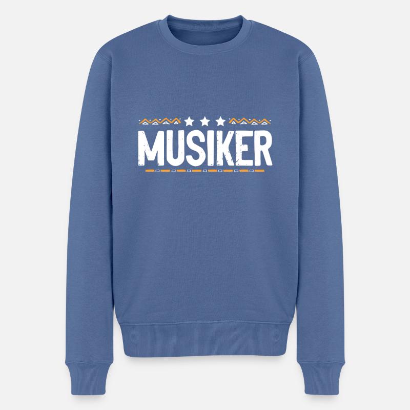 Musiker Beruf - Männer Premium Bio Pullover - Taubenblau