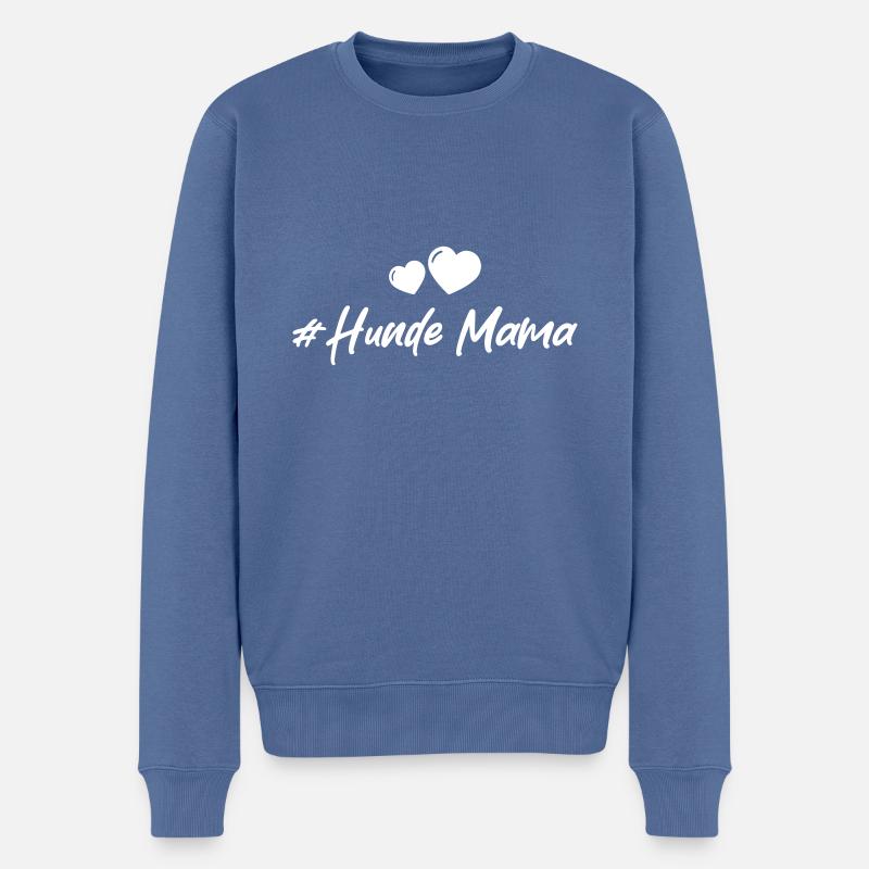 Maman de chiens - Pull Premium bio Homme - bleu pigeon