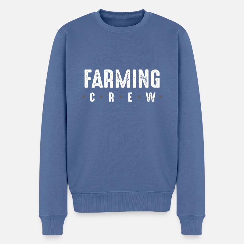 Farming Crew - Männer Premium Bio Pullover - Taubenblau