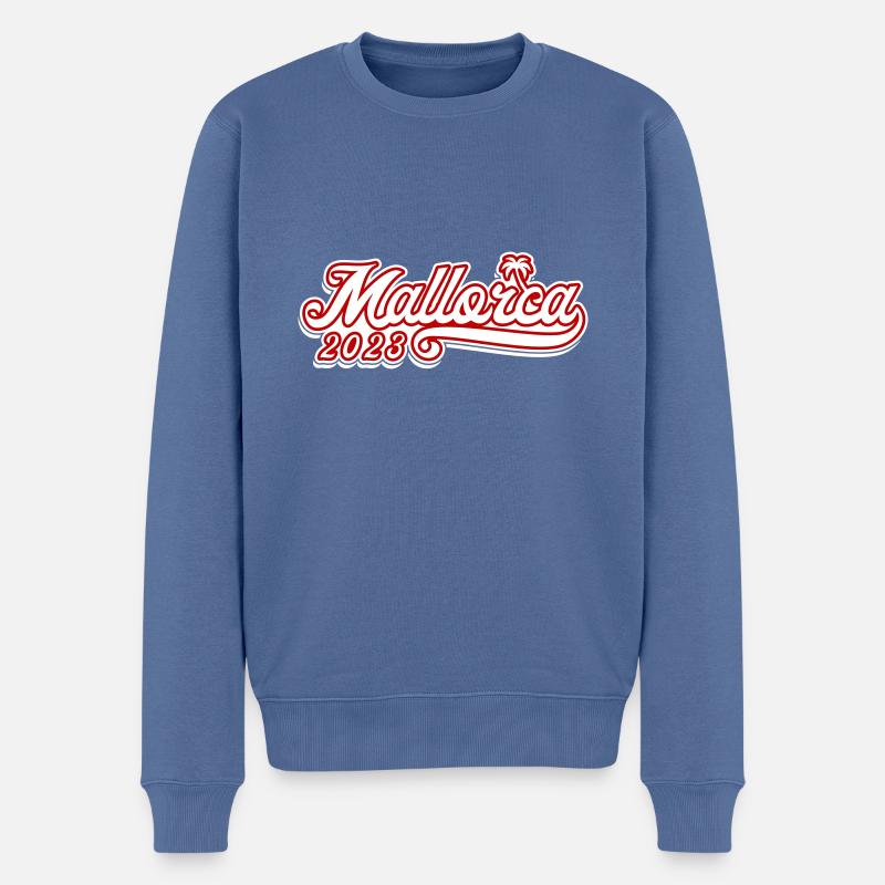 Mallorca 2023 - Männer Premium Bio Pullover - Taubenblau