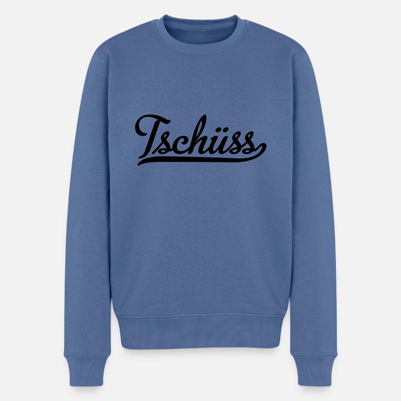 tschüss - Männer Premium Bio Pullover - Taubenblau
