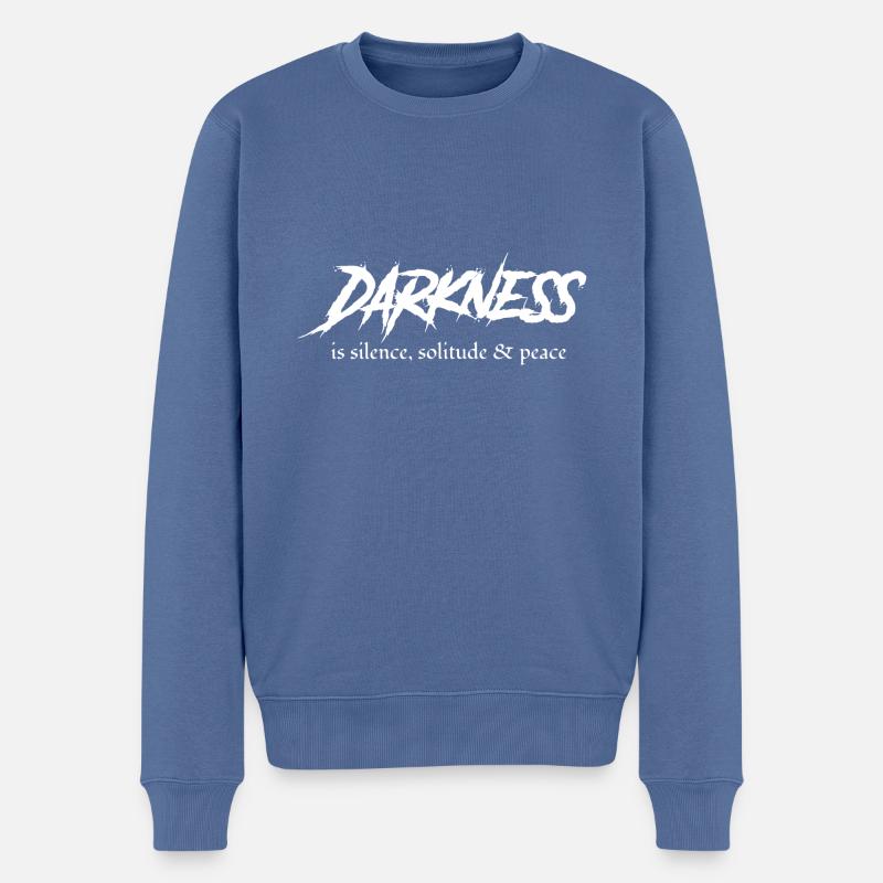 Gothic Lover Darkness Ist Stille, Einsamkeit Und - Männer Premium Bio Pullover - Taubenblau
