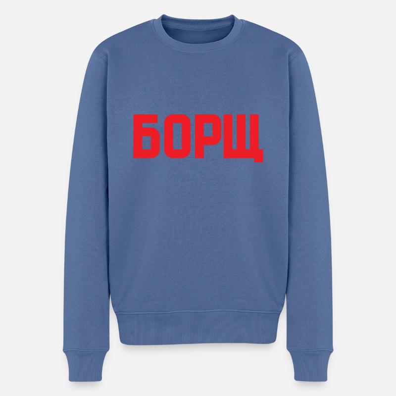 Bortsch Russie Russie URSS - Pull Premium bio Homme - bleu pigeon